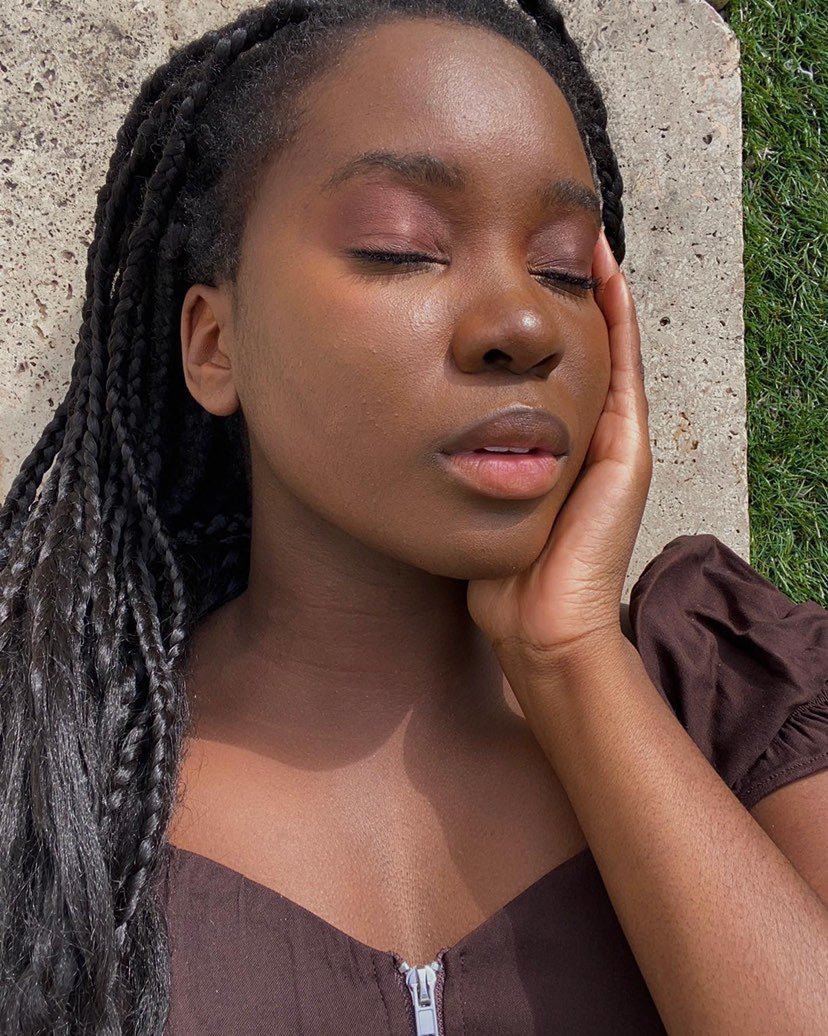 model showcasing The MATTERfying Foundation 30 Fate for a flawless matte finish.